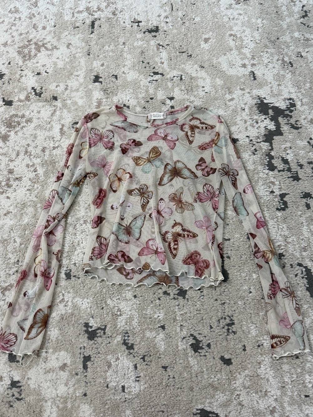 Altar’d State Mesh Butterfly Top Size Small